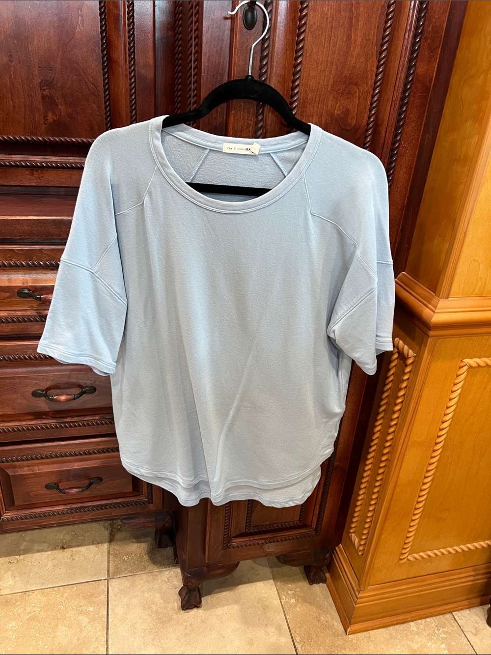 rag & bone baby Blue Short-Sleeve Crew Tee